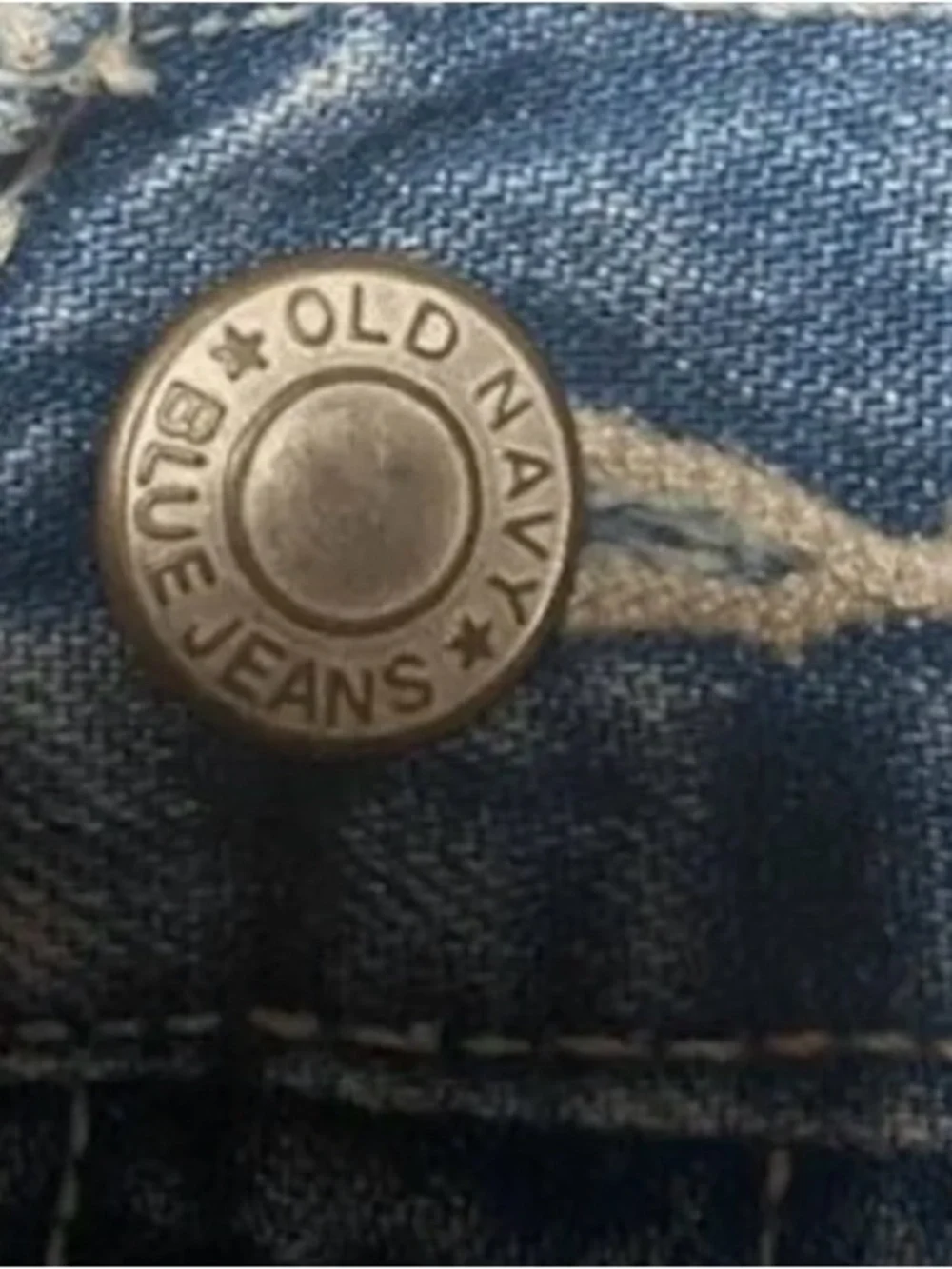 Old Navy Medium Blue Denim High-Rise Jean Shorts